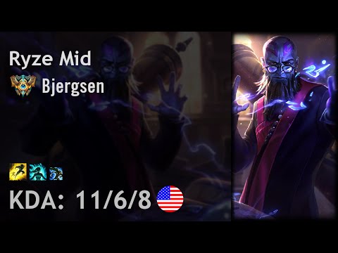 Ryze Mid vs Twisted Fate - Bjergsen - NA Challenger Patch 6.17
