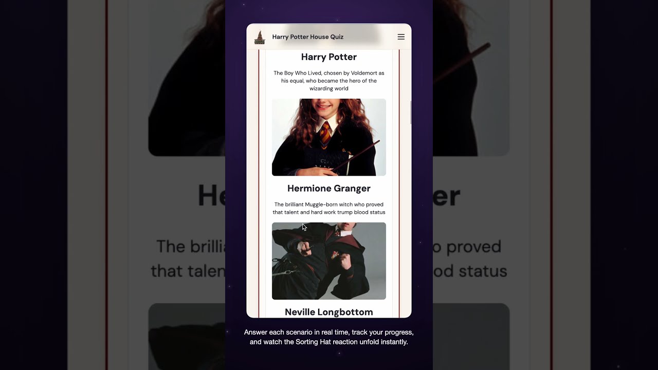 harry potter house quiz video preview