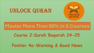 Unlock Qur'an | C-2-25 | Surah Baqarah 24-25 | P-4a | Warning & Good News