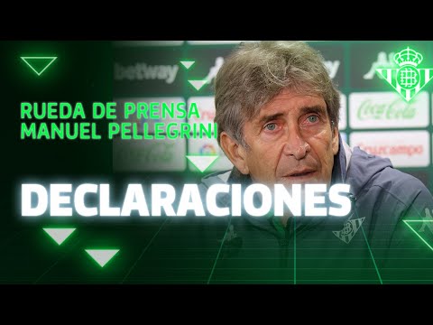 Rueda de prensa de Manuel Pellegrini previa al partido Elche CF-Real Betis ⚽💚