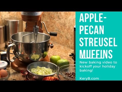 Apple-Pecan Streusel Muffin Baking Video