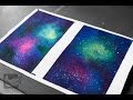 Painting a galaxy using watercolors and gloss ...