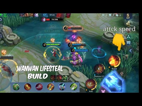wanwan gameplay|wanwan best lifesteal build 2022|wanwan mobile legends||
