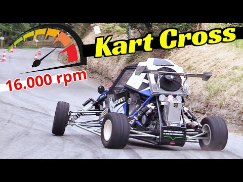 16.000 rpm CRAZY 600cc Kart Cross at Slalom & Hillclimb Races - MotorBike Engines Scream & Show!