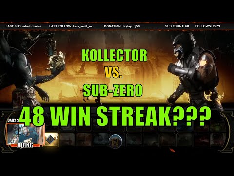 48 WIN STREAK - KOMBAT LEAGUE - Kollector vs Sub-Zero MK11 Ultimate