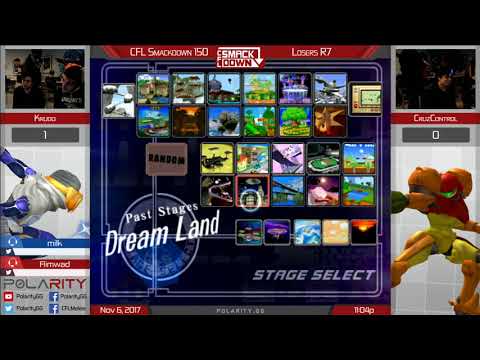CFL Smackdown 150 Melee - Krudo (Sheik) vs CruzControl (Samus) - Losers R7