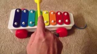 How to play Happy Birthday To You song On Fisher Price xylophone