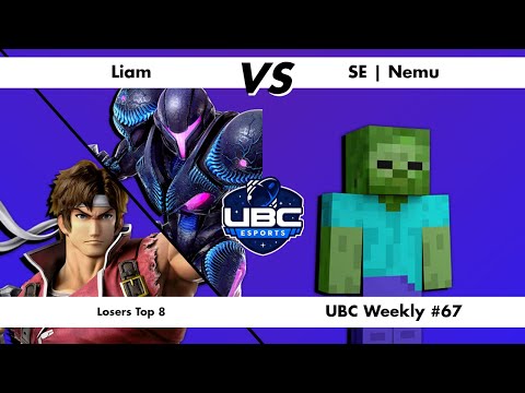 UBC Weekly #67 Losers Top 8 - Liam (Dark Samus, Richter) Vs. SE | Nemu (Steve) - SSBU
