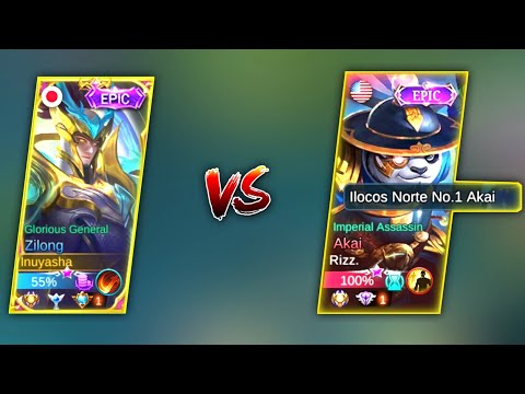 NOOB ZILONG VS TOP GLOBAL AKAI - MLBB