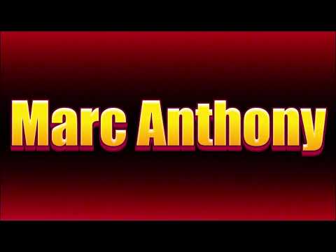 How to pronounce Marc Anthony?(SORT OF CORRRECTLY...)