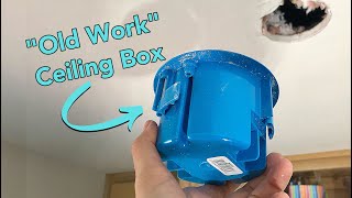 How to Install an Electrical Ceiling Box for a Light Fixture