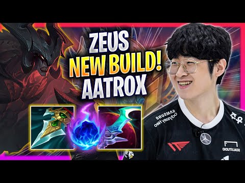 ZEUS TRIES NEW AATROX BUILD! - T1 Zeus Plays Aatrox TOP vs Rumble! | Season 2023