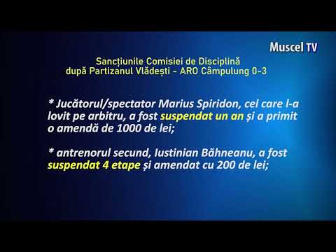 Jurnal MUSCEL TV 15.11.2022 Sport - Fotbal - Sancțiuni date de Comisia de Disciplină AJF Argeș