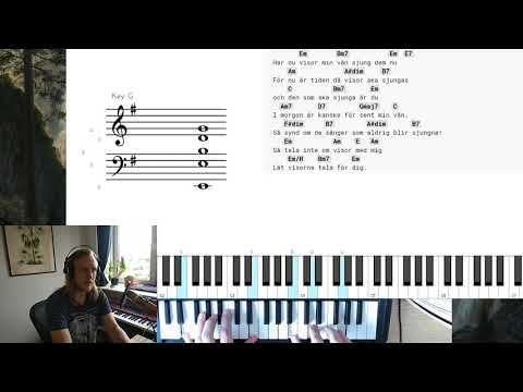 Bengt Ahlfors - Har du visor, min vän (Piano Chords & Melody)
