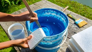 Never throw away styrofoam again, make your own high-quality gloss paint for wood