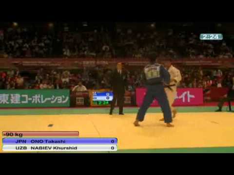 Judo Grand Slam Tokio 2010: -90kg Ono Takashi (JPN) - Nabiev Khurshid (UZB)