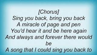 Trisha Yearwood - Sing You Back To Me Lyrics
