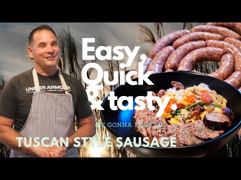 How to make Italian Sausage Tuscan Style made with fresh Sun-Dried Tomatoes and Garden Herbs
