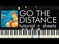 Hercules - Go the Distance - Piano Tutorial - Sheet Music