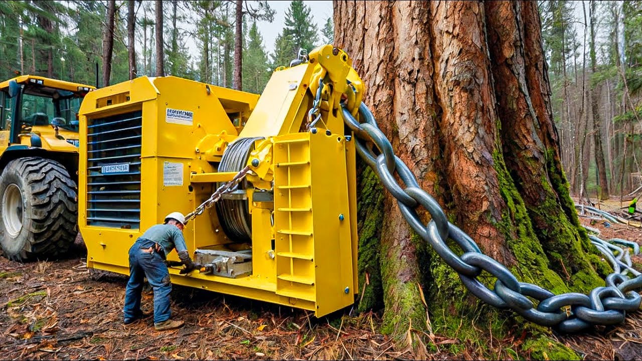 Extreme Dangerous Fastest Big Chainsaw Cutting Tree Machines | Monster Stump Removal Excavator #78