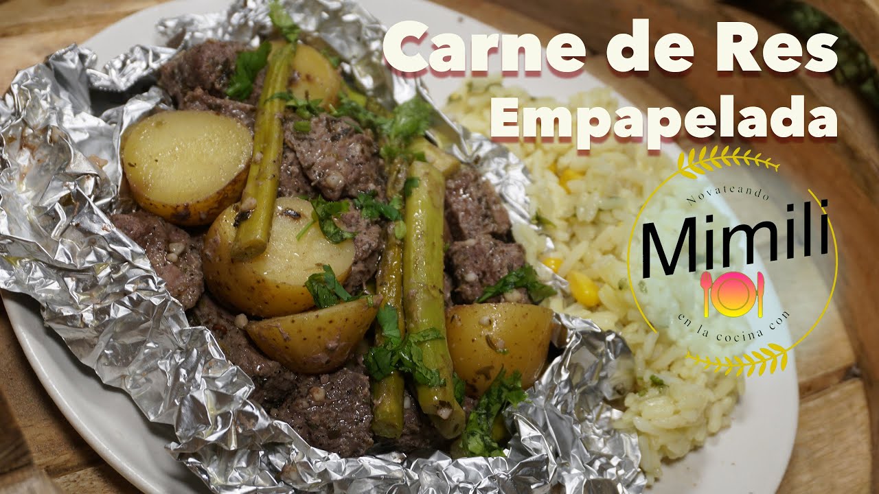 Como preparar Carne de Res Empapelada en papel aluminio Sarten y  horno - Novateando en la Cocina