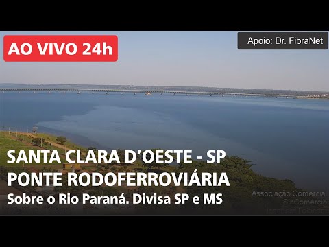 Ponte Rodoferroviária sobre o Rio Paraná. Divisa SP e MS