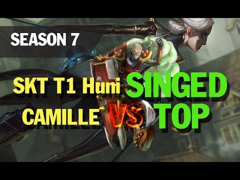 lol esports highlights l SKT T1 Huni CAMILLE vs SINGED TOP