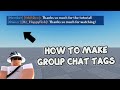 HOW TO MAKE GROUP CHAT TAGS 🛠️ Roblox Studio Tutorial