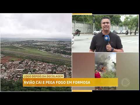 Logo depois da decolagem: avião cai e pega fogo em Formosa