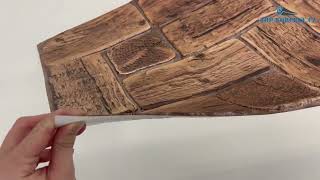 3D obkladový omyvatelný panel PVC Pinewood Loghouse (960 x 479mm)