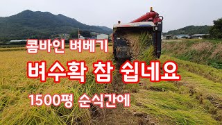 콤바인 벼베기 벼수확 [벼재배방법]