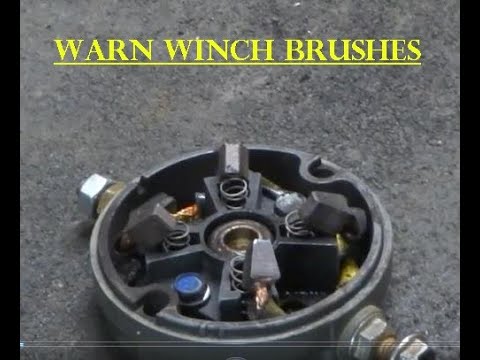 Warn winch assembly of brushes