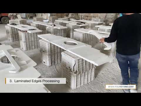 How to Process Quartz Stone Countertops in Chinese Factory Workshop - Fulei Stone