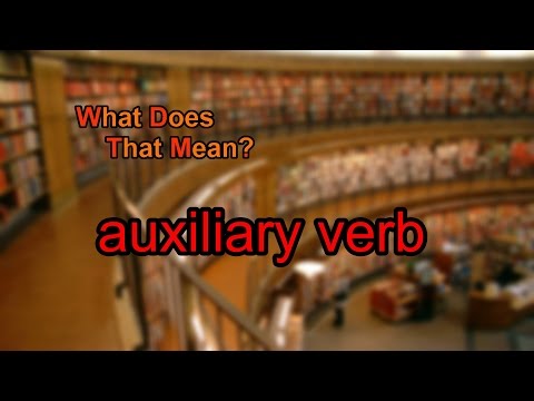 助動詞是什麼意思？ (What does auxiliary verb mean?)