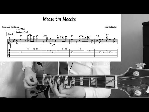 Charlie Parker - Moose the Mooche (guitar transcription with TAB)
