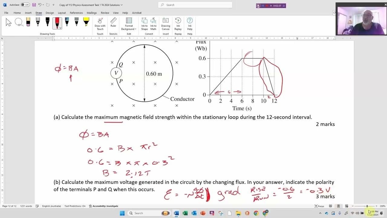 Y12 Physics Term 4 Module 6 Test SA Q 4