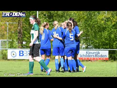 Nieuw Roden Vr1 stuurt koploper Winsum Vr1 met een 3 - 0 verlies terug naar huis