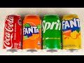 Satisfying Video ASMR Unboxing COCA COLA FANTA ORANGE SPRITE FANTA PINEAPLE Opening Soda Cans