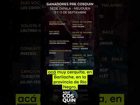 EL CERTAMEN PARA NUEVOS VALORES PRE COSQUIN PASO POR ZAPALA, NEUQUEN.