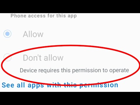 Fix Device requires this permission to operate Problem Solve In Android