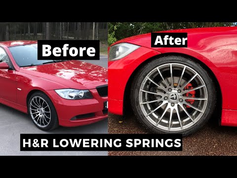 BMW E90 Stock vs H&R Lowering Springs