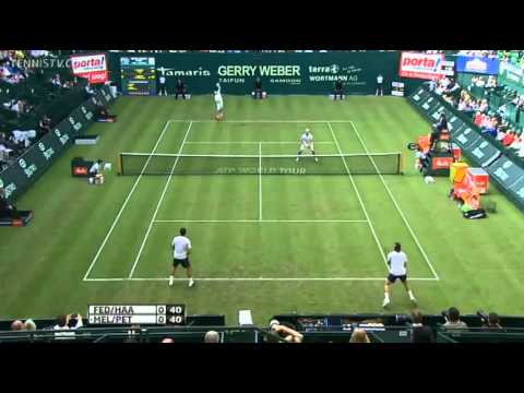 Roger Federer / Tommy Haas vs Melzer / Petzschner Doubles 1st Round, Gerry Weber Open 2013 Halle