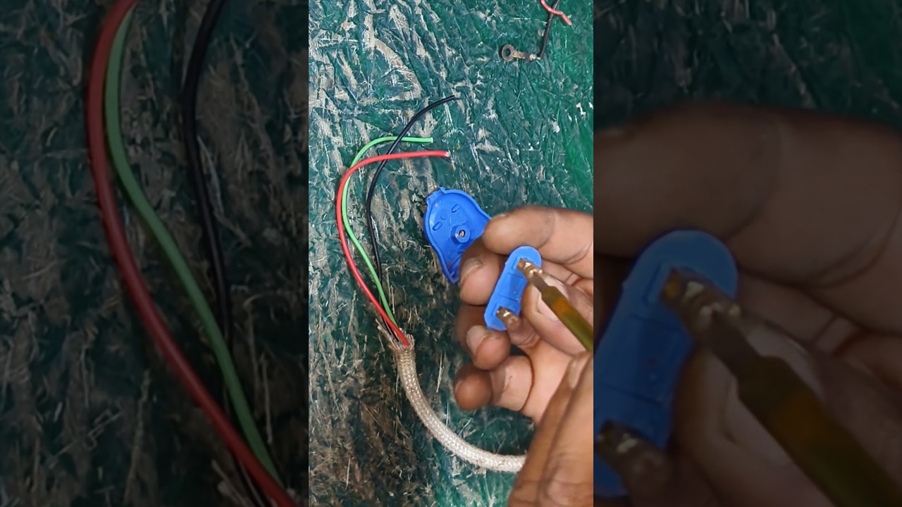 Amazing process of installing 2 pin top in 3 core wire #electrical #youtube #shortvideo