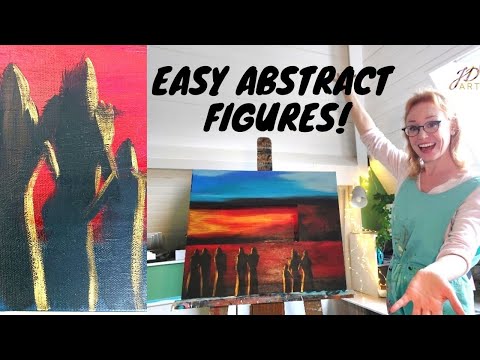 How to PAINT ABSTRACT Human Figures: EASY for BEGINNERS.