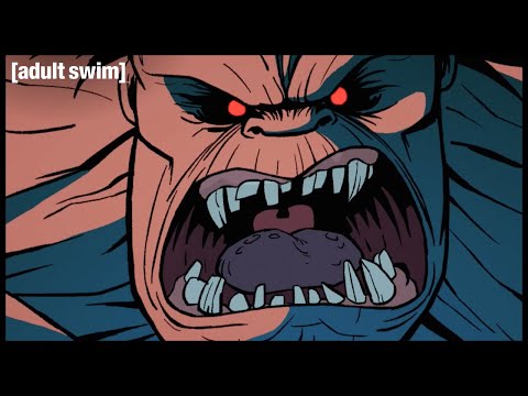 afbeelding Spear Battles a Mutant Gorilla | Primal | adult swim