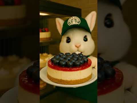 #ai #starbucks #explore #cute #foryou #funny #rabbit #bunny #barista #chesscake #reels #cafe #shorts