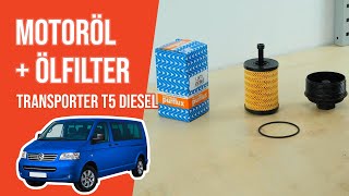 Youtube thumbnail of video "Wie Transporter T5 2.5 TDI Motoröl und Ölfilter wechseln 🛢"