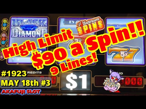 Jackpot! High Limit Black Diamond Platinum Slot Machine Max Bet $90