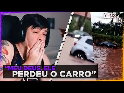 ARUAN REAGE AOS STORIES DO PIUZINHO, CORINGA E GABE (CHUVAS EM SÃO PAULO) - Cortes do Aruan