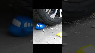 Crushing things with Car wheel #satisfying #pov #funny #storytime #experiment #creative